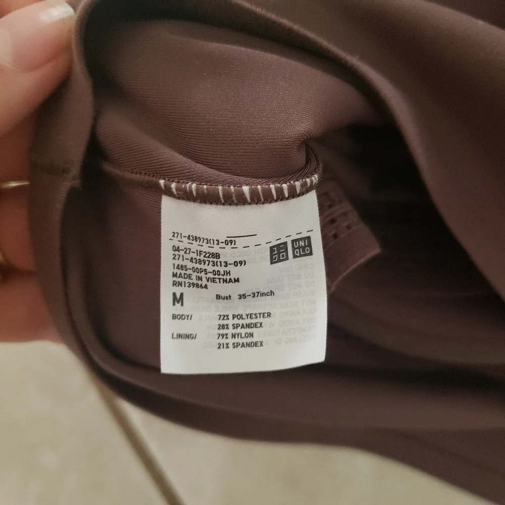 Uniqlo Brown Racerback Sports Bra Medium - Picture 6 of 6